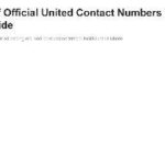 Complete List of Official United Contact Numbers in the USA – Full Detailed Guide